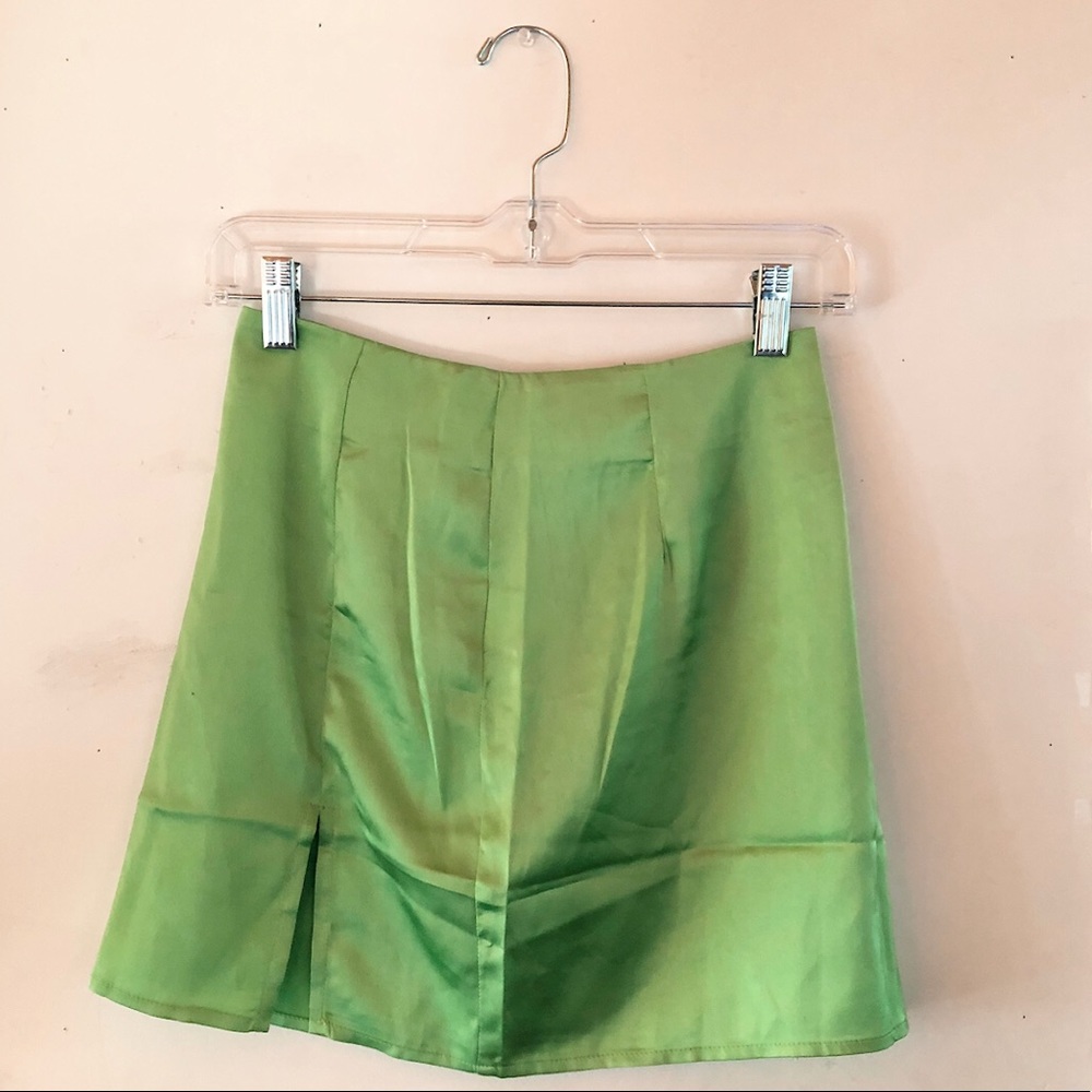 Satin Skirt With Slit